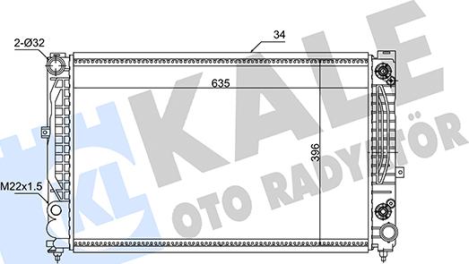 KALE OTO RADYATÖR 348310 - Hladnjak, hladjenje motora www.molydon.hr