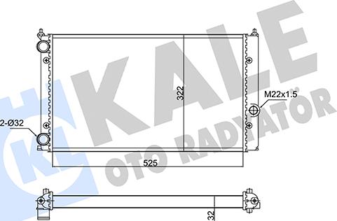 KALE OTO RADYATÖR 348245 - Hladnjak, hladjenje motora www.molydon.hr