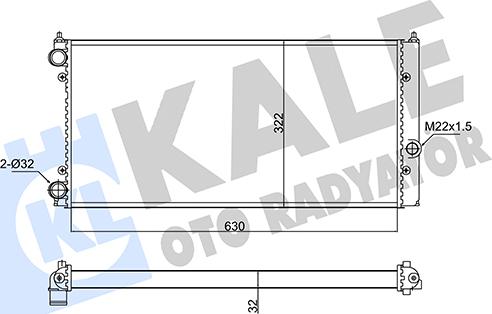 KALE OTO RADYATÖR 348240 - Hladnjak, hladjenje motora www.molydon.hr