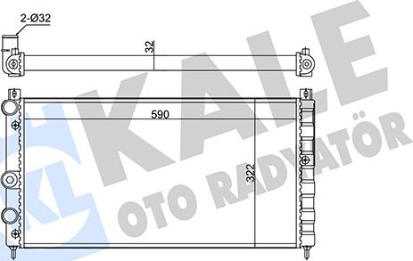 KALE OTO RADYATÖR 348265 - Hladnjak, hladjenje motora www.molydon.hr