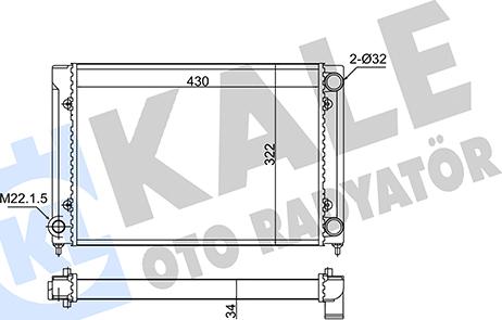 KALE OTO RADYATÖR 348280 - Hladnjak, hladjenje motora www.molydon.hr