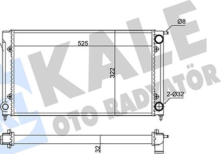 KALE OTO RADYATÖR 348220 - Hladnjak, hladjenje motora www.molydon.hr