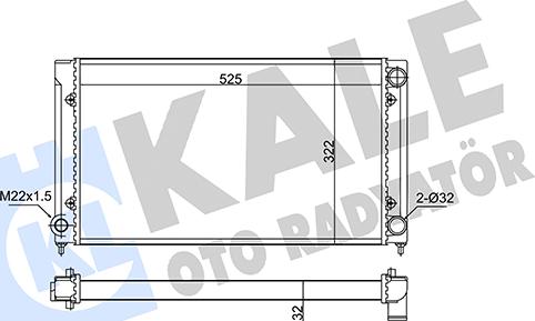 KALE OTO RADYATÖR 348275 - Hladnjak, hladjenje motora www.molydon.hr