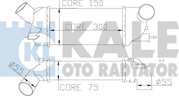 KALE OTO RADYATÖR 343900 - Intercooler, hladnjak www.molydon.hr