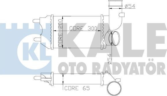 KALE OTO RADYATÖR 343500 - Intercooler, hladnjak www.molydon.hr