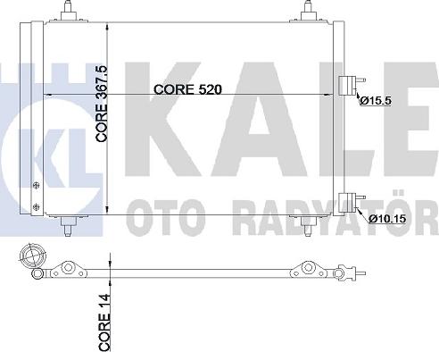 KALE OTO RADYATÖR 343095 - Kondenzator, klima-Uređaj www.molydon.hr