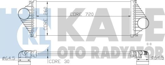 KALE OTO RADYATÖR 343200 - Intercooler, hladnjak www.molydon.hr