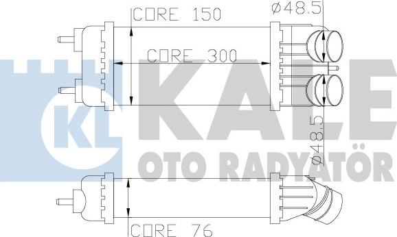 KALE OTO RADYATÖR 343700 - Intercooler, hladnjak www.molydon.hr