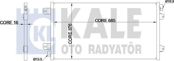 KALE OTO RADYATÖR 342910 - Kondenzator, klima-Uređaj www.molydon.hr