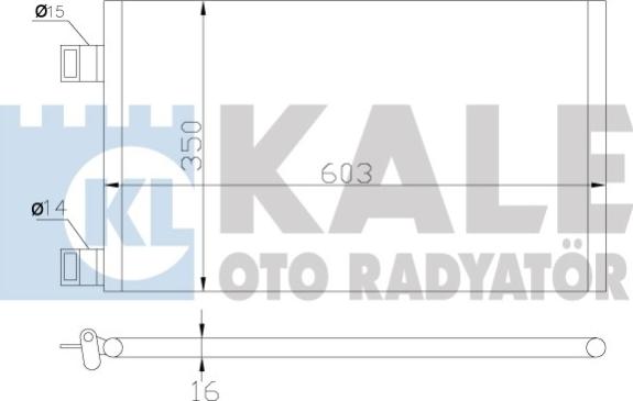 KALE OTO RADYATÖR 342550 - Kondenzator, klima-Uređaj www.molydon.hr