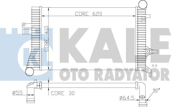 KALE OTO RADYATÖR 342500 - Intercooler, hladnjak www.molydon.hr