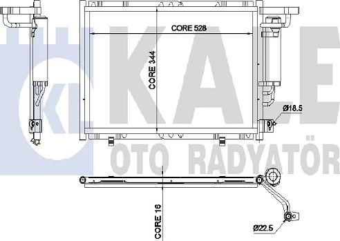 KALE OTO RADYATÖR 342520 - Kondenzator, klima-Uređaj www.molydon.hr