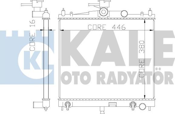 KALE OTO RADYATÖR 342050 - Hladnjak, hladjenje motora www.molydon.hr