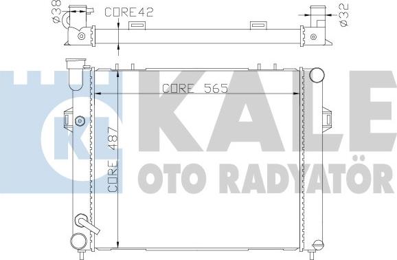 KALE OTO RADYATÖR 342075 - Hladnjak, hladjenje motora www.molydon.hr