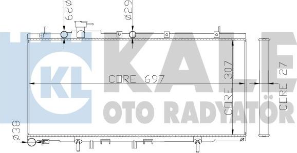 KALE OTO RADYATÖR 342115 - Hladnjak, hladjenje motora www.molydon.hr