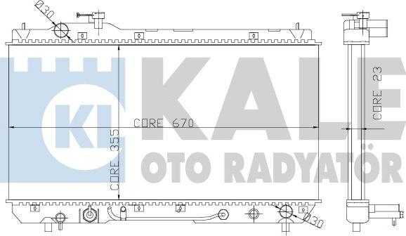 KALE OTO RADYATÖR 342185 - Hladnjak, hladjenje motora www.molydon.hr