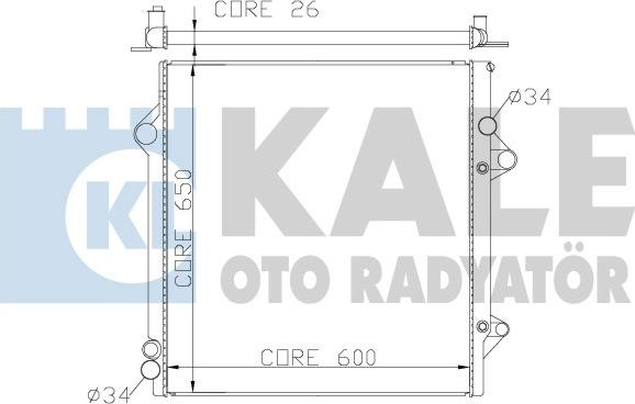 KALE OTO RADYATÖR 342180 - Hladnjak, hladjenje motora www.molydon.hr