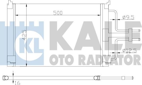 KALE OTO RADYATÖR 342845 - Kondenzator, klima-Uređaj www.molydon.hr