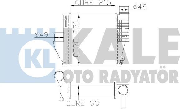 KALE OTO RADYATÖR 342815 - Intercooler, hladnjak www.molydon.hr