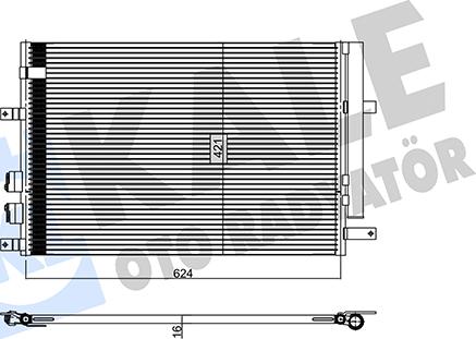 KALE OTO RADYATÖR 342390 - Kondenzator, klima-Uređaj www.molydon.hr