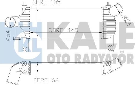 KALE OTO RADYATÖR 342355 - Intercooler, hladnjak www.molydon.hr