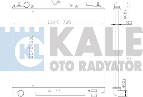 KALE OTO RADYATÖR 342315 - Hladnjak, hladjenje motora www.molydon.hr