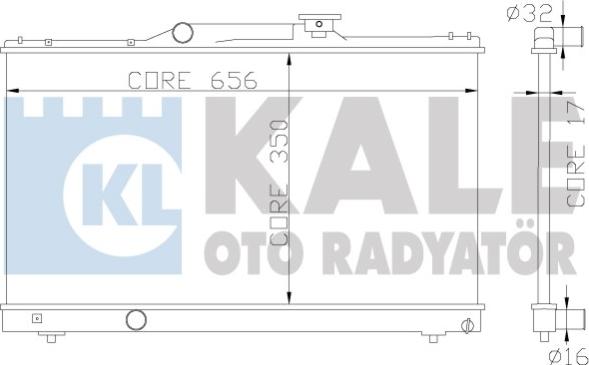 KALE OTO RADYATÖR 342325 - Hladnjak, hladjenje motora www.molydon.hr