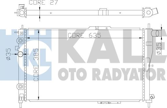 KALE OTO RADYATÖR 342245 - Hladnjak, hladjenje motora www.molydon.hr