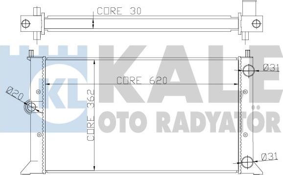 KALE OTO RADYATÖR 342225 - Hladnjak, hladjenje motora www.molydon.hr