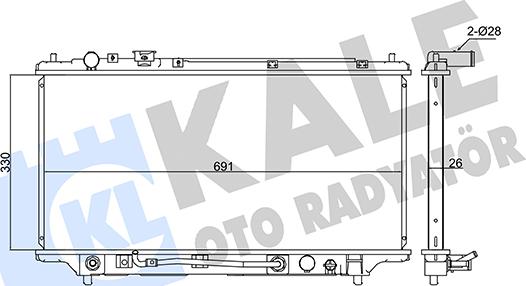 KALE OTO RADYATÖR 347905 - Hladnjak, hladjenje motora www.molydon.hr