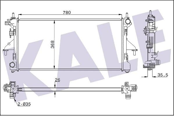 KALE OTO RADYATÖR 347470 - Hladnjak, hladjenje motora www.molydon.hr