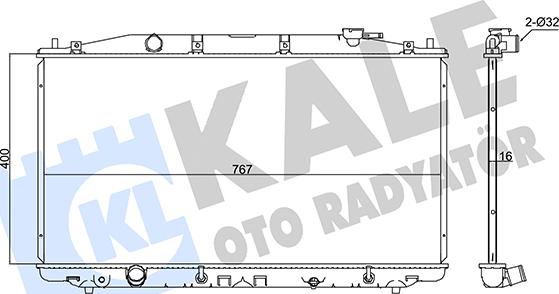 KALE OTO RADYATÖR 347595 - Hladnjak, hladjenje motora www.molydon.hr