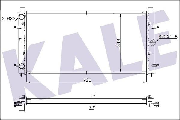 KALE OTO RADYATÖR 347535 - Hladnjak, hladjenje motora www.molydon.hr