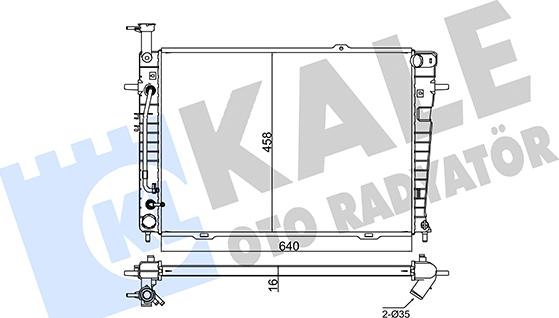 KALE OTO RADYATÖR 347850 - Hladnjak, hladjenje motora www.molydon.hr