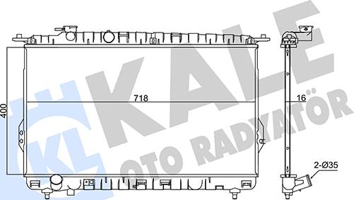 KALE OTO RADYATÖR 347810 - Hladnjak, hladjenje motora www.molydon.hr