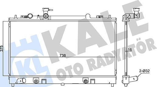 KALE OTO RADYATÖR 347880 - Hladnjak, hladjenje motora www.molydon.hr