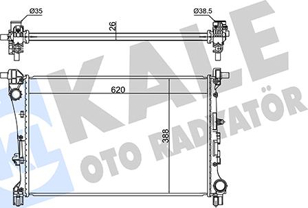 KALE OTO RADYATÖR 347290 - Hladnjak, hladjenje motora www.molydon.hr