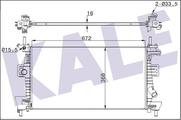 KALE OTO RADYATÖR 347280 - Hladnjak, hladjenje motora www.molydon.hr