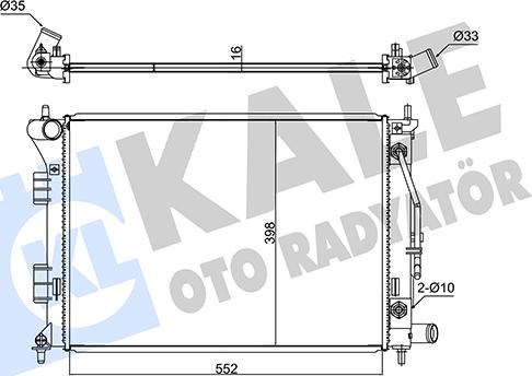 KALE OTO RADYATÖR 347790 - Hladnjak, hladjenje motora www.molydon.hr