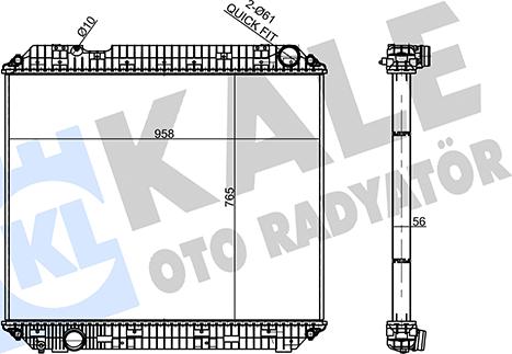 KALE OTO RADYATÖR 359155 - Hladnjak, hladjenje motora www.molydon.hr