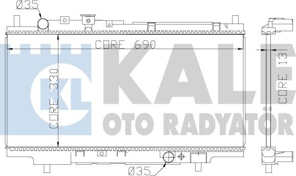 KALE OTO RADYATÖR 359800 - Hladnjak, hladjenje motora www.molydon.hr