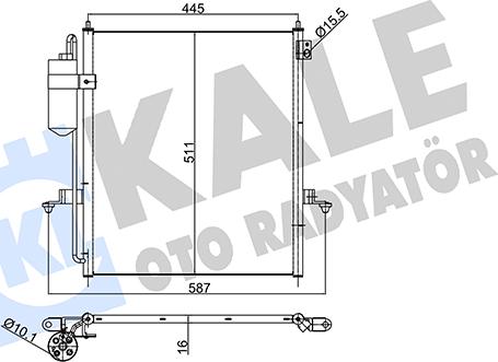 KALE OTO RADYATÖR 354965 - Kondenzator, klima-Uređaj www.molydon.hr