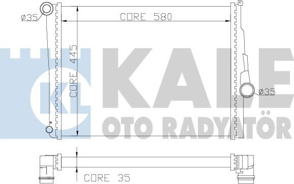 KALE OTO RADYATÖR 354400 - Hladnjak, hladjenje motora www.molydon.hr