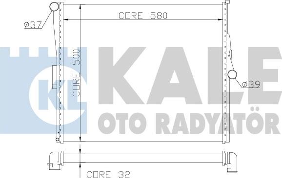 KALE OTO RADYATÖR 354500 - Hladnjak, hladjenje motora www.molydon.hr