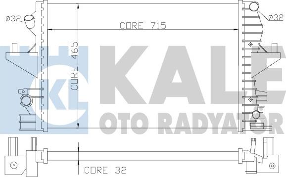 KALE OTO RADYATÖR 354000 - Hladnjak, hladjenje motora www.molydon.hr