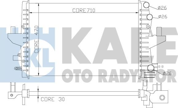 KALE OTO RADYATÖR 354100 - Hladnjak, hladjenje motora www.molydon.hr