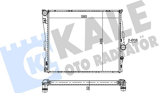 KALE OTO RADYATÖR 354255 - Hladnjak, hladjenje motora www.molydon.hr