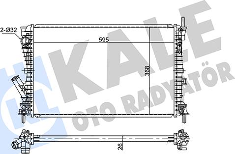 KALE OTO RADYATÖR 354260 - Hladnjak, hladjenje motora www.molydon.hr