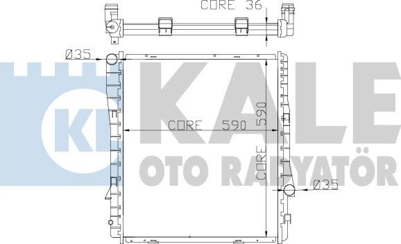 KALE OTO RADYATÖR 354200 - Hladnjak, hladjenje motora www.molydon.hr