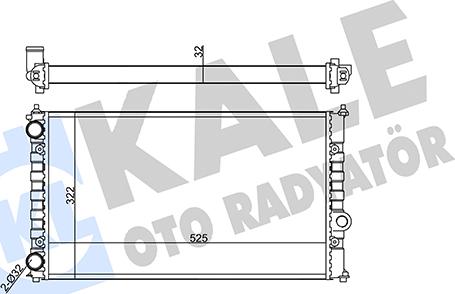 KALE OTO RADYATÖR 355590 - Hladnjak, hladjenje motora www.molydon.hr